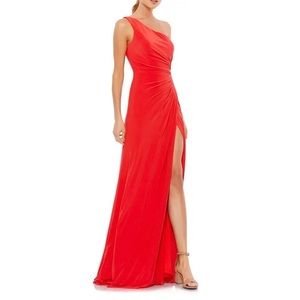 Mac Duggal One Shoulder Jersey Gown
